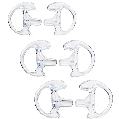 HYS Clear Soft Earmold Replacement Ear Pieces Flexible Open Ear Insert Earbuds for Transparent Air Acoustic Security Radio Surveillance earpiece Headset - Image 1