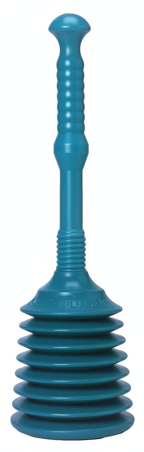 Master Plunger MP200 Sink Drain Plunger for Kitchen Sinks Bathroom Sinks Showers Bathtubs and Waste Pipes Strong Heavy Duty Design with Large Bellows Commercial Residential Use Teal