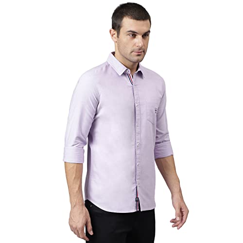 Thomas Scott Mens | Full Sleeve | Solid | Regular Fit | 100% Cotton | Spread Collar | Casual | Shirt (Purple_2XL) - Image 5