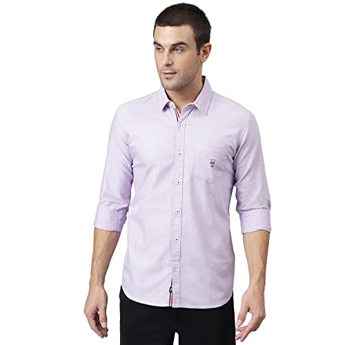 Thomas Scott Mens | Full Sleeve | Solid | Regular Fit | 100% Cotton | Spread Collar | Casual | Shirt (Purple_2XL) - Image 1