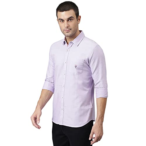 Thomas Scott Mens | Full Sleeve | Solid | Regular Fit | 100% Cotton | Spread Collar | Casual | Shirt (Purple_2XL) - Image 4