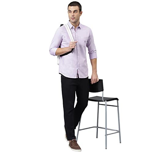 Thomas Scott Mens | Full Sleeve | Solid | Regular Fit | 100% Cotton | Spread Collar | Casual | Shirt (Purple_2XL) - Image 2