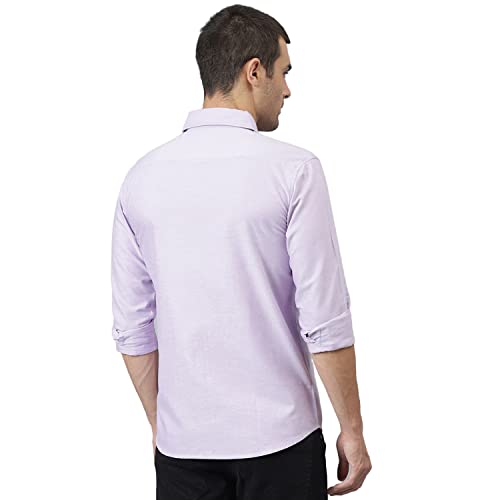 Thomas Scott Mens | Full Sleeve | Solid | Regular Fit | 100% Cotton | Spread Collar | Casual | Shirt (Purple_2XL) - Image 3