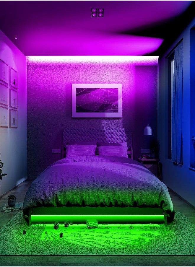 phopollo phopollo LED Strip Lights 32.8ft, Color Changing LED Lights for Bedroom, Kitchen, Cabinet Decoration, with 12V Power Supply and 44-Key Remote  - Image 2