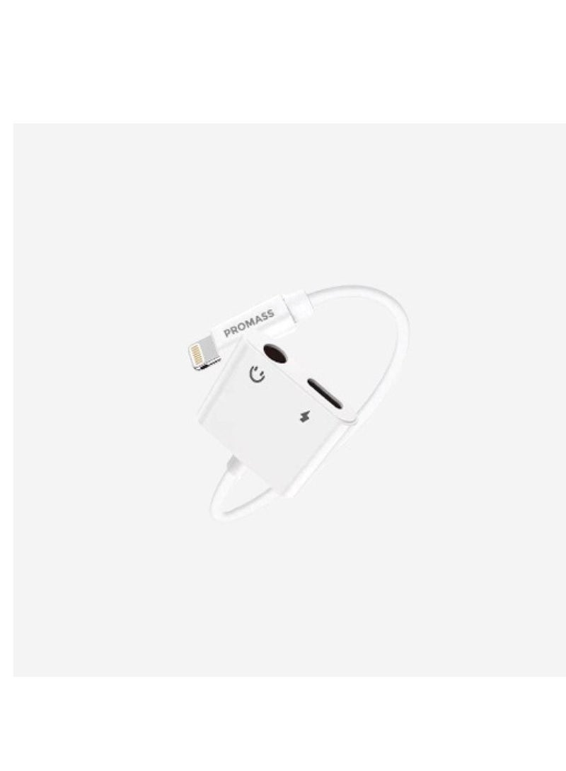 بروماس PM0312 وصلة شاحن وسماعه أوكس أبيض - Image 2