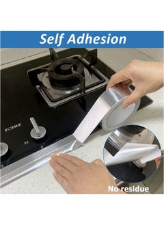 MileMelo 2-Piece Aluminum Foil Duct Tape Silver Heat Resistant Tape Aluminum Waterproof Butyl Tape Self-Adhesive Exhaust Pipe Insulation Tape Gaffer Tape for Duct Pipe Dryer Sealing Repairing, 50mm x 10m  - Image 5