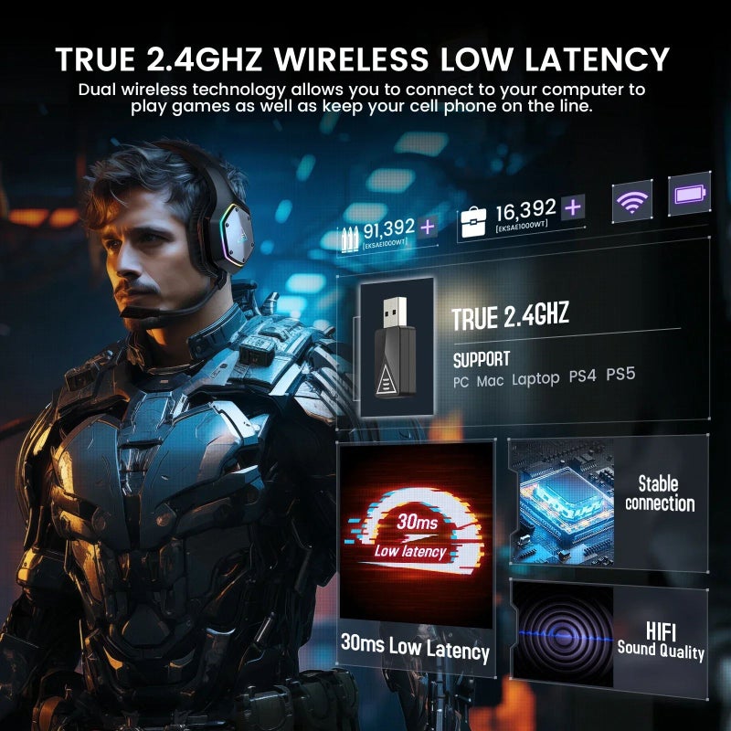 إكسا سماعة لاسلكية EKSA E1000 WT - Image 3