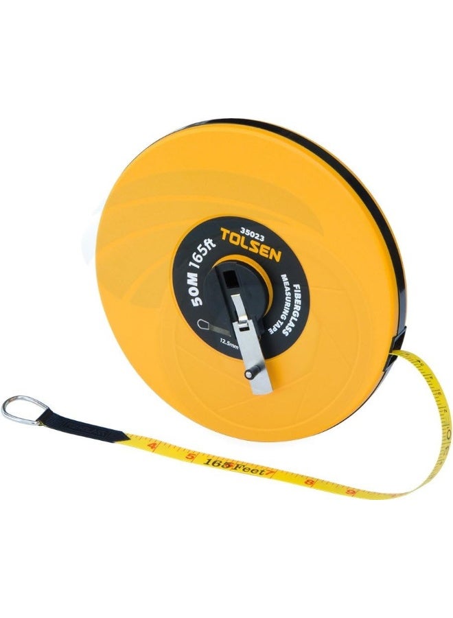 TOLSEN Fibreglass Measuring Tape, 50M/165Ft X 12.5Mm - Image 1