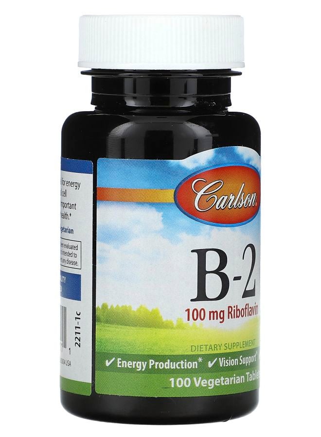 Carlson فيتامين ب-2 100 قرص نباتي - Image 2