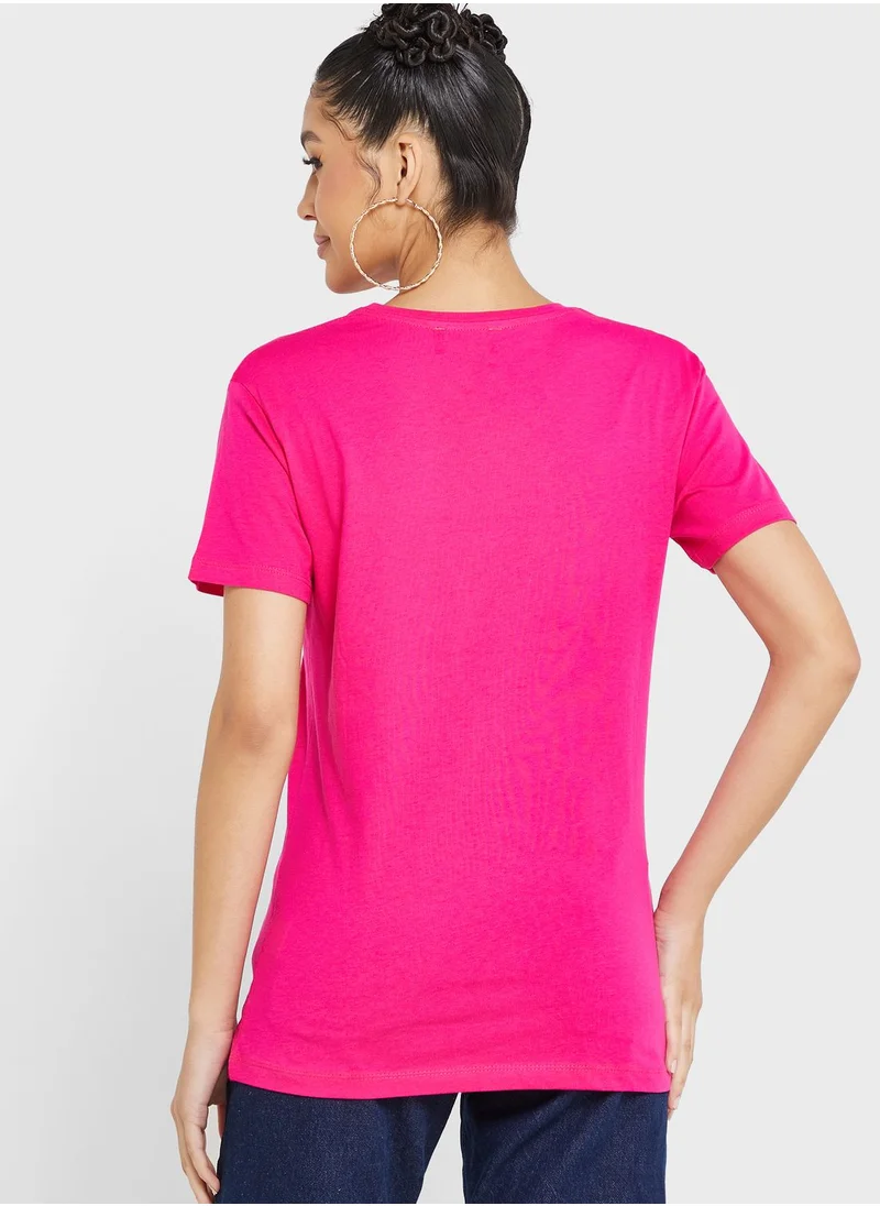 Ginger Embellished Graphic Detail T-Shirt
