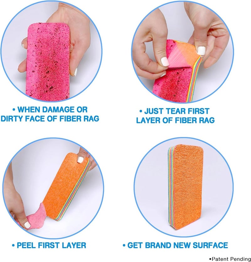 kesig Natural Microfiber Super Fiber Rag 10 Fiber Layer on 1 Rag Perfect Cleaning Extraordinary Liquid Absorption Ability Home Daily Use Kitchen Bathroom Living Room Everywhere - Image 2