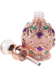 minkissy minkissy Glass Perfume Bottles Empty Refillable Perfume Bottle Vintage Perfume Bottle Mini Perfume Bottle Refillable Glass Bottle Vintage Crystal Perfume Bottle Rose Gold Decorative Glass Bottle  - Image 3