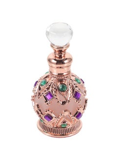 minkissy minkissy Glass Perfume Bottles Empty Refillable Perfume Bottle Vintage Perfume Bottle Mini Perfume Bottle Refillable Glass Bottle Vintage Crystal Perfume Bottle Rose Gold Decorative Glass Bottle  - Image 1
