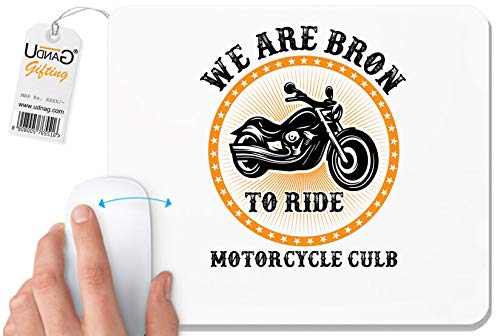 UDNAG White Mousepad 'Motorcycle, Rider | we are bron' for Computer/PC/Laptop [230 x 200 x 5mm] - Image 5
