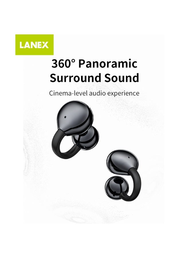 LANEX Clamp Ear Wireless Earphone Gray Bluetooth Earphone HIFI Non-Destructive Sound Quality No Sense to Wear - Image 2