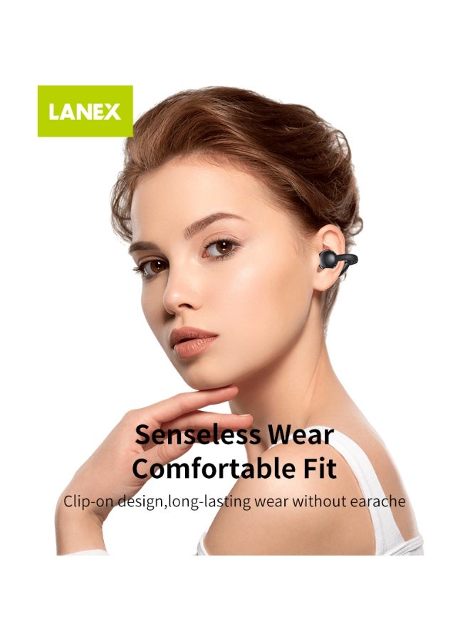 LANEX Clamp Ear Wireless Earphone Gray Bluetooth Earphone HIFI Non-Destructive Sound Quality No Sense to Wear - Image 4