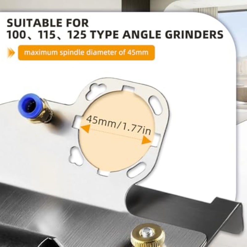 Angle Grinder Holder for 45 Degree Tile Chamfer Cutting Stainless Short Version Universal Bracket for 100 Type Grinder, Precise Ceramic Stone Beveling, Durable Rustproof Base - Image 4