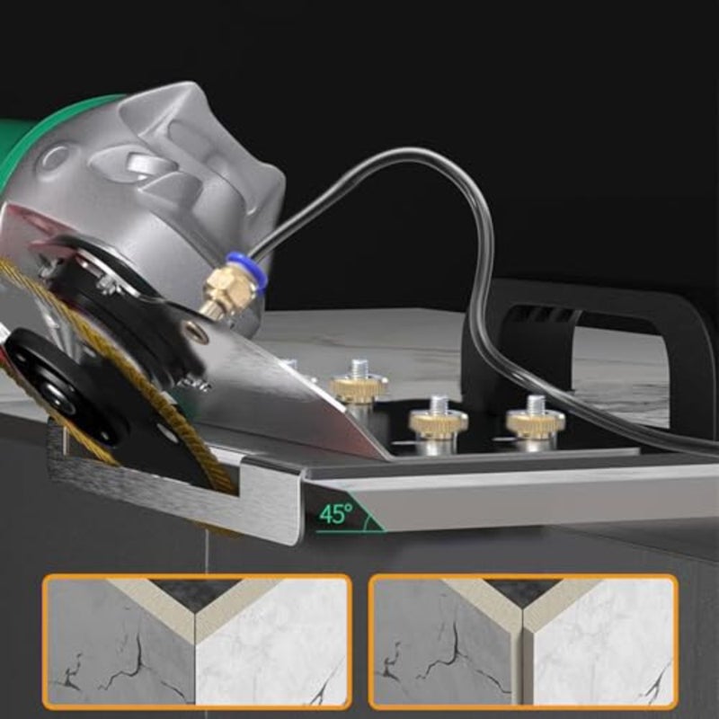 Angle Grinder Holder for 45 Degree Tile Chamfer Cutting Stainless Short Version Universal Bracket for 100 Type Grinder, Precise Ceramic Stone Beveling, Durable Rustproof Base - Image 2