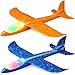 CUKU 2 Pack LED Light Airplane175 Large Throwing 2 Flight Mode Glider PlaneFlying Toy for KidsGifts for 3 4 5 6 7 8 9 Years Old BoyOutdoor Sport Toys Birthday Party Favors Foam Airplane - Image 3