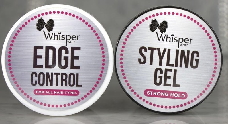 Whisper Whip Ultra Hold Styling Gel & Edge Control Styling combo set - Image 1