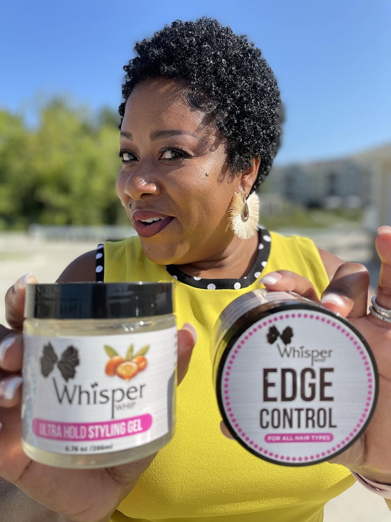 Whisper Whip Ultra Hold Styling Gel & Edge Control Styling combo set - Image 2