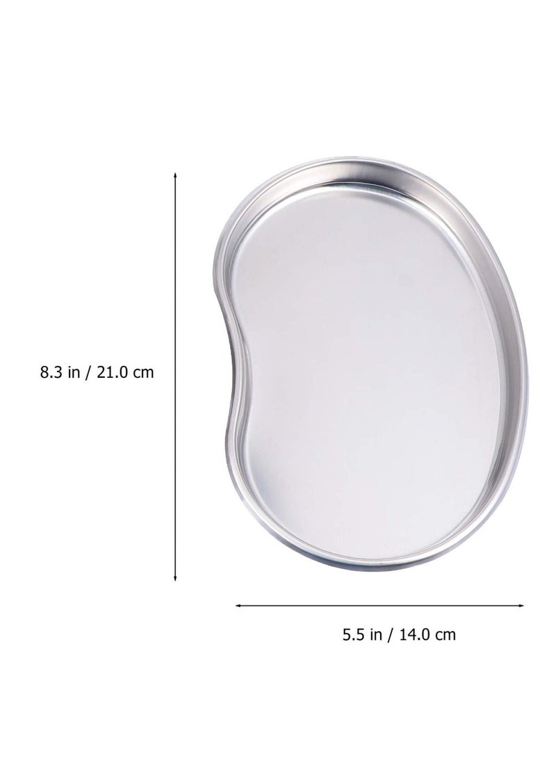 Y&D 3Pcs Kidney Tray Stainless Steel Emesis Basin Shaped Metal Dish Tattoo Flat Plate for Soiled Dressing Waste  - Image 4