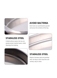 Y&D 3Pcs Kidney Tray Stainless Steel Emesis Basin Shaped Metal Dish Tattoo Flat Plate for Soiled Dressing Waste  - Image 3