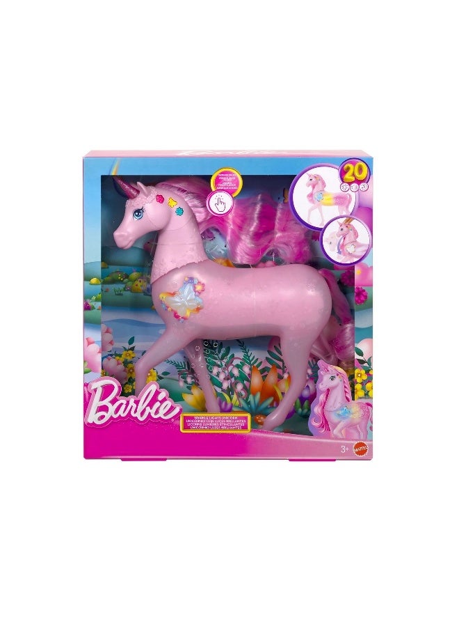 Barbie Sparkle Lights Interactive Unicorn Toys - Image 1