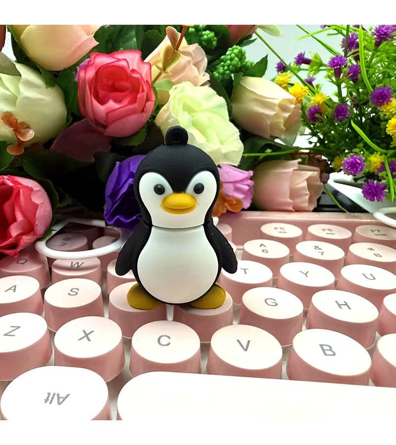 Penguin Cartoon USB Flash Drive 128GB Memory Stick Cute Aesthetic Character Themed - Image 5
