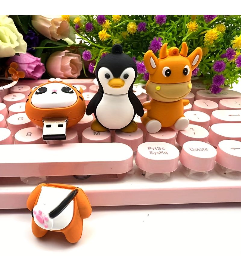 Penguin Cartoon USB Flash Drive 128GB Memory Stick Cute Aesthetic Character Themed - Image 3