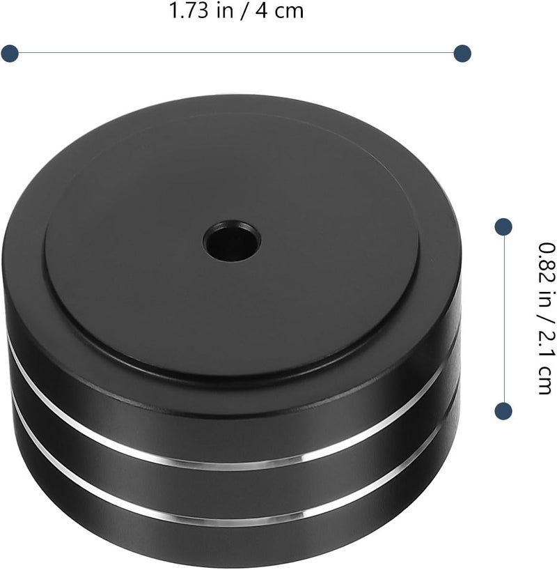 2pcs Anti Vibration Amplifier Pads Speaker Base Feet Cushions Aluminum Alloy Small Size Black for HiFi Audio Equipment Isolation and Shock Absorption - Image 2