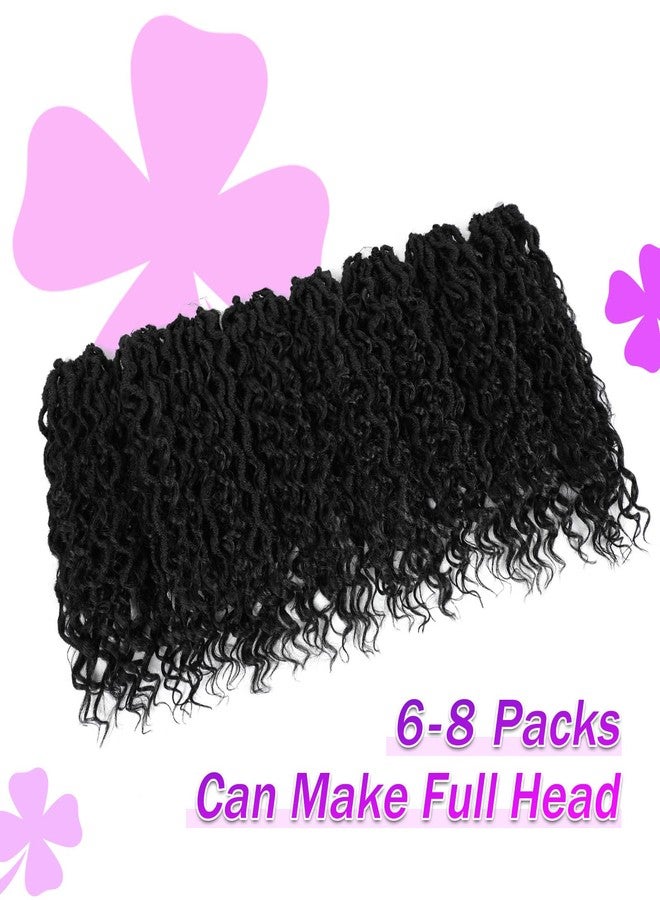 أميلي شعر كروشيه Goddess Locs بطول 12 بوصة، 8 عبوات، شعر كروشيه حلقي جاهز مع أطراف مجعدة، ضفائر كروشيه بوهيمية للنساء ذوات البشرة السمراء 1B - Image 3