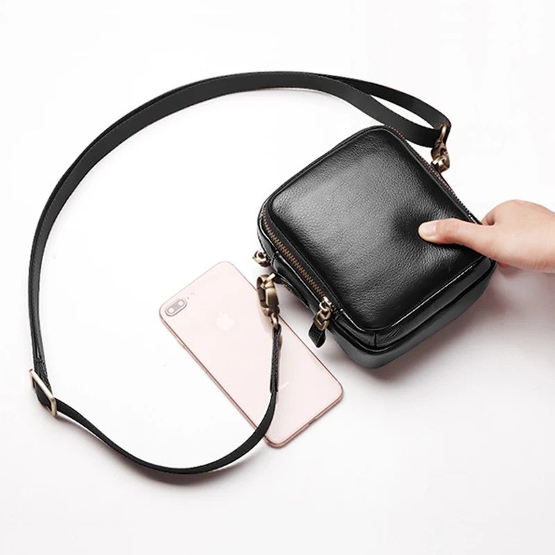 Y&D Vintage Men's Leather Crossbody Bag – Small Business Shoulder Handbag for Office & Work, Stylish Male Messenger Bag - Image 4