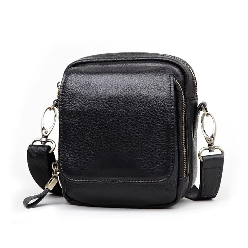 Y&D Vintage Men's Leather Crossbody Bag – Small Business Shoulder Handbag for Office & Work, Stylish Male Messenger Bag - Image 1