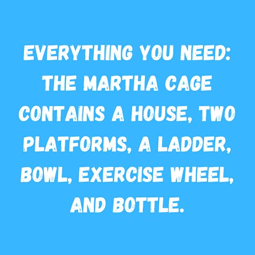 Savic Martha Triple Hamster & Guniea Pigs Cage, Cage Contains a House, Two Platforms, Ladder, Bowl, Exercise Wheel, and Bottle, Fun and Activity Cage for Small Pets, 19 x 12 x 14 inch - Image 4