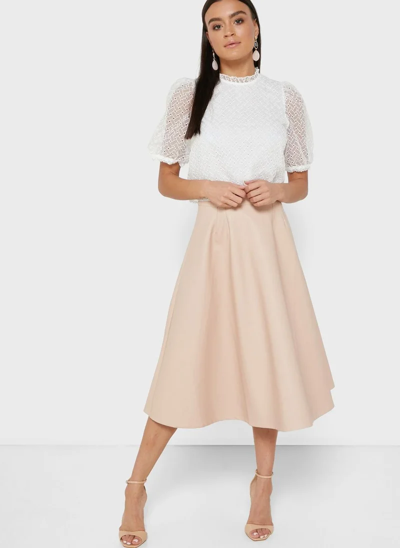 Little Mistress Pleated midi Skirt