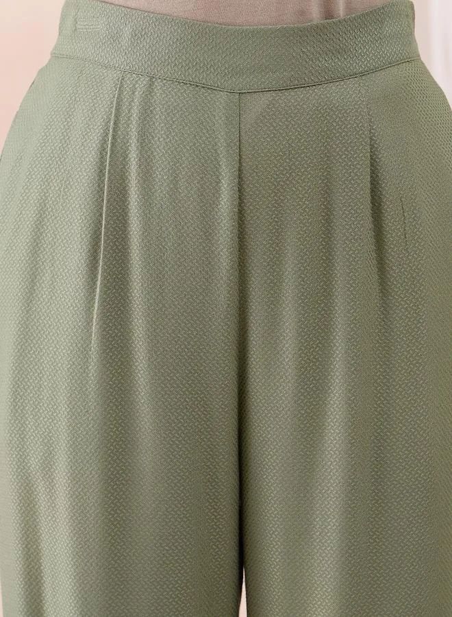 فيميلا طقم تونيك سادة بأزرار وبنطلون مستقيم من فيميلا