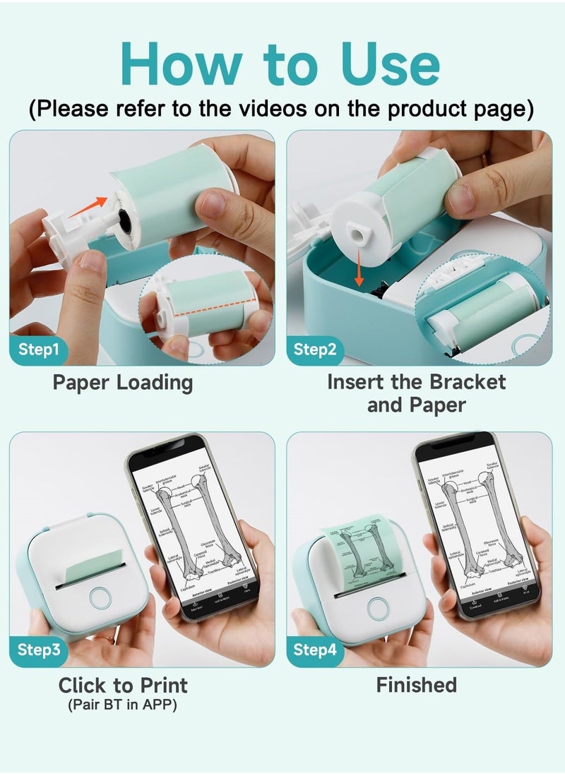 phomemo - T02 Mini Thermal Label Printer Home Photo Printer Student Error Printer - Image 1