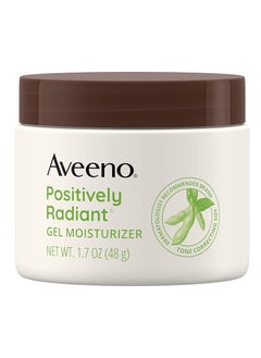 Aveeno Positively Radiant Daily Gel Facial Moisturizer with Hyaluronic Acid and Tone Correcting Soy  - Image 1