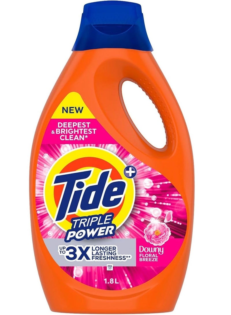 تايد كور+ ثلاثي القوة داوني برائحة نسيم الزهور، عبوة واحدة سعة 1.8 لتر - Image 1