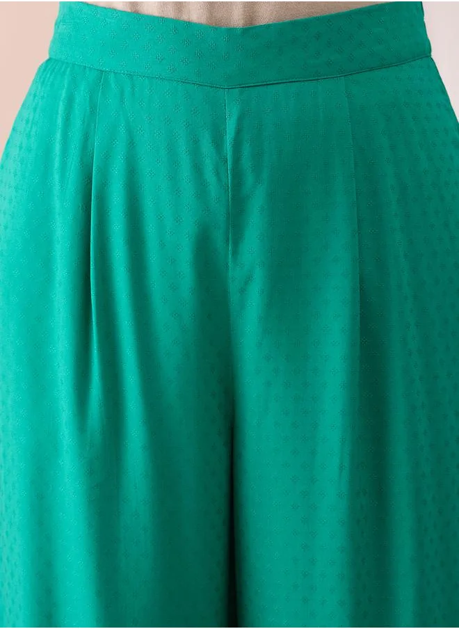 فيميلا Asymmetrical Hem Viscose Tunic with Straight Pant Co-Ords by Styli