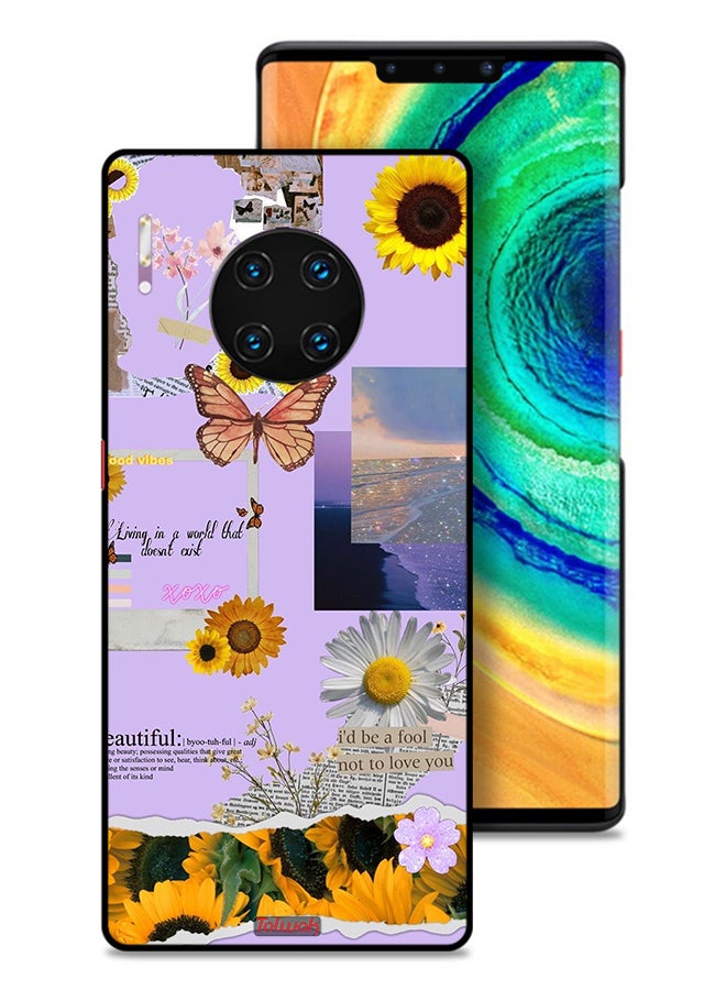 Tolwak Huawei Mate 30 Pro 4G Protective Case Cover Beautiful Sunflower Stickers - Image 1
