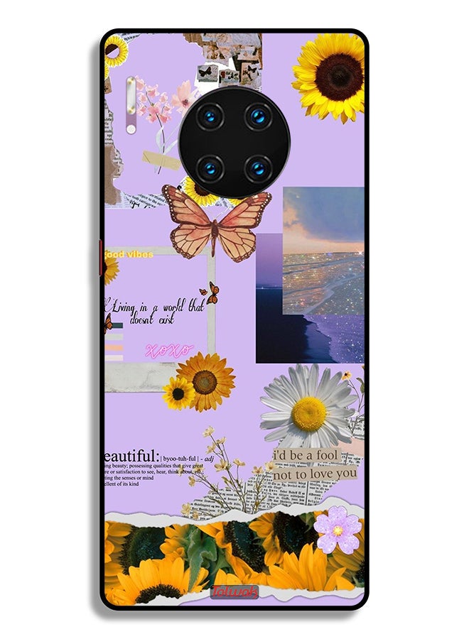 Tolwak Huawei Mate 30 Pro 4G Protective Case Cover Beautiful Sunflower Stickers - Image 2