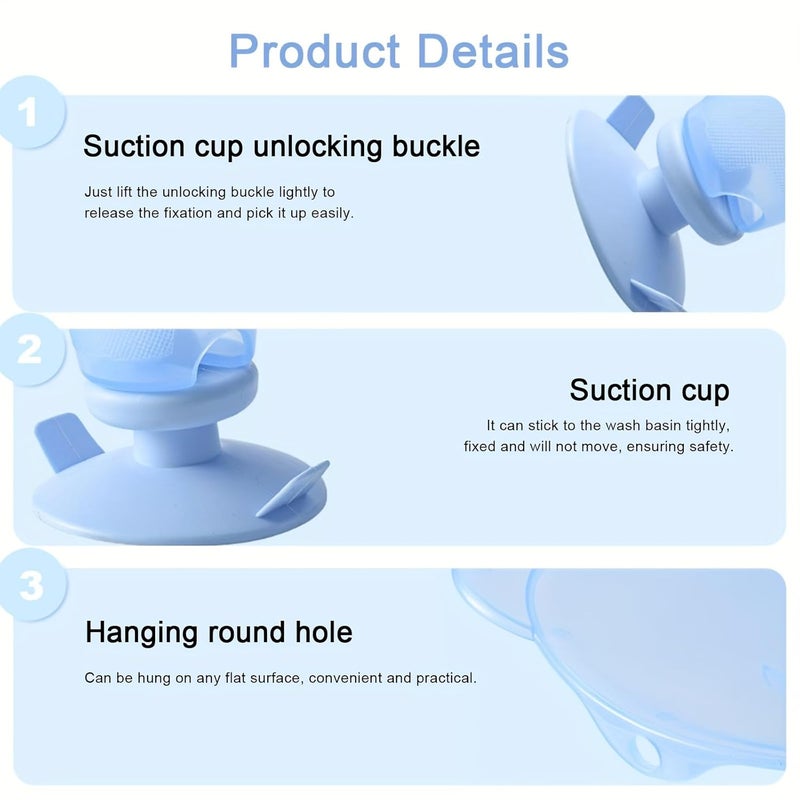 MUMMAMIA Clean Rinse Baby Bather, Infant Buttock Washing bathrack; Lying Bather for Boy Girl, Multifunction Quick Dry Bath Support for Use on Counter Sink 0-12 Months (Pink) - Image 4