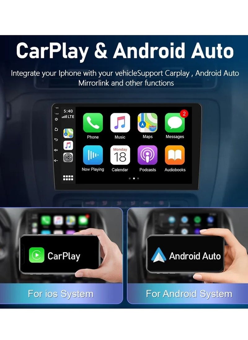 Vierex - Android Screen For Toyota Camry 2012 To 2016 4GB RAM Support Apple Carplay Android Auto Wireless QLED Touch Screen SIM Card Support Bluetooth Offline Online Maps Support YouTube AHD Camera Included - Image 1
