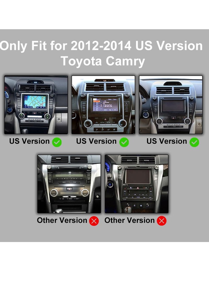 Vierex - Android Screen For Toyota Camry 2012 To 2016 4GB RAM Support Apple Carplay Android Auto Wireless QLED Touch Screen SIM Card Support Bluetooth Offline Online Maps Support YouTube AHD Camera Included - Image 1
