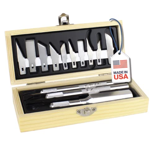 Excel Blades Craftsmen Set, 13-Piece Precision Craft Knife Set With Case – Includes Light To Heavy Duty Handles And Assorted Blades For Crafting, Scrapbooking, DIY, And Precision Cutting - Image 1