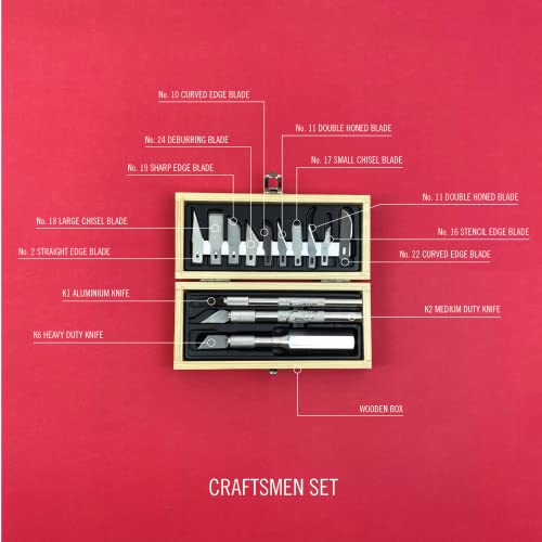 Excel Blades Craftsmen Set, 13-Piece Precision Craft Knife Set With Case – Includes Light To Heavy Duty Handles And Assorted Blades For Crafting, Scrapbooking, DIY, And Precision Cutting - Image 3