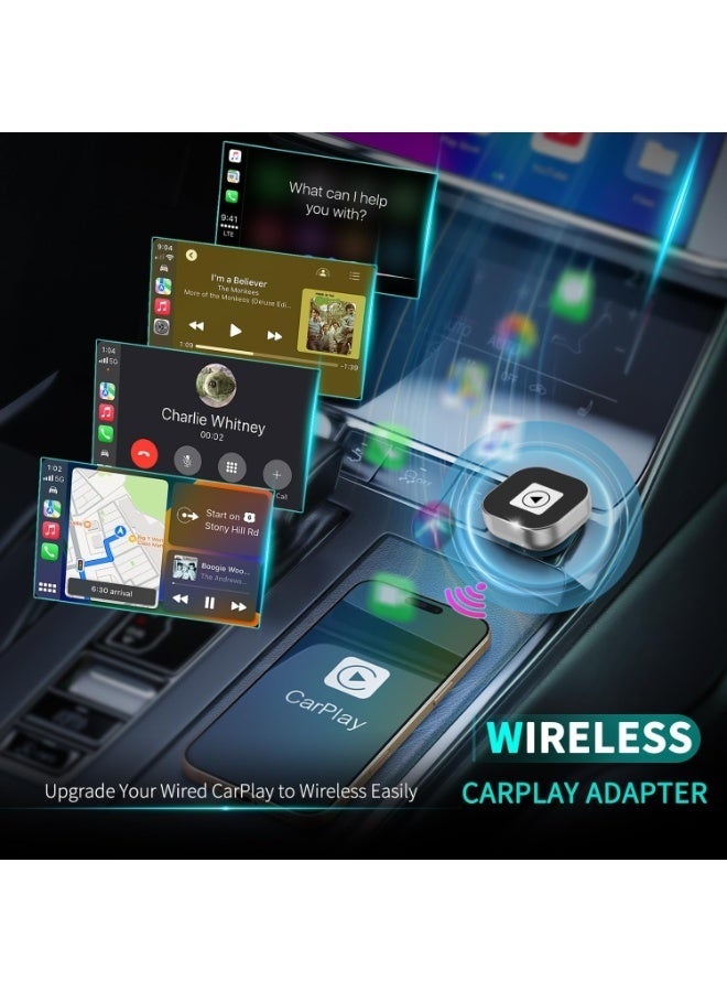 Ultra Compact Wireless CarPlay Adapter for iPhone Auto Connect with USB C Cable iOS 10 Plus Compatible 2016 Year Cars - Image 2
