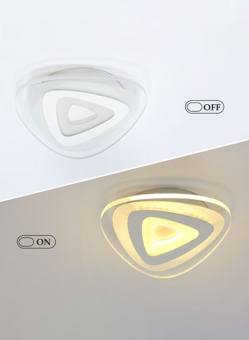 XiuWoo Minimalism Triangle Acrylic Ceiling Light  3000K warm light LED Close to The Ceiling Light Fixture for Cloakroom Corridor Bedroom Kitchen Livingroom Hallway  - Image 3